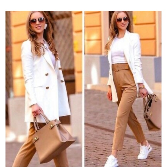 ZARA DOUBLE-BREASTED CROSSOVER FROCK COAT BLAZER - Picture 6 of 6